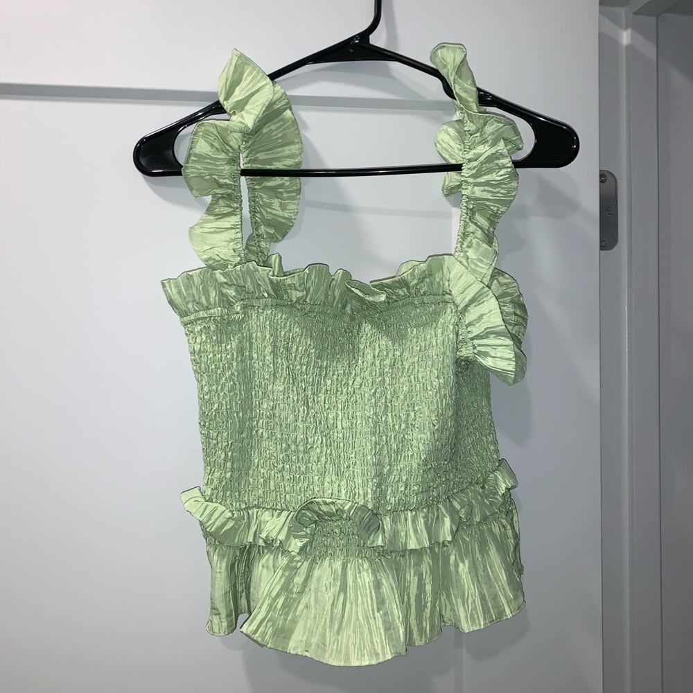 LPA Green Blouse with Elegant Design